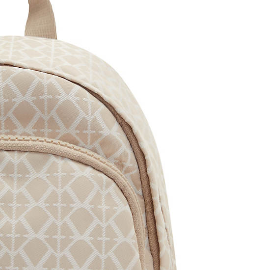 Kipling Delia Compact Printed Convertible Ryggsekk Beige | NO 1655UZ